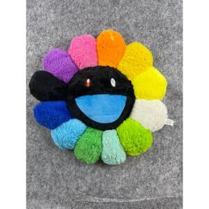 Takashi Murakami pillow rainbow black face smile 40cm MUST HAVE!